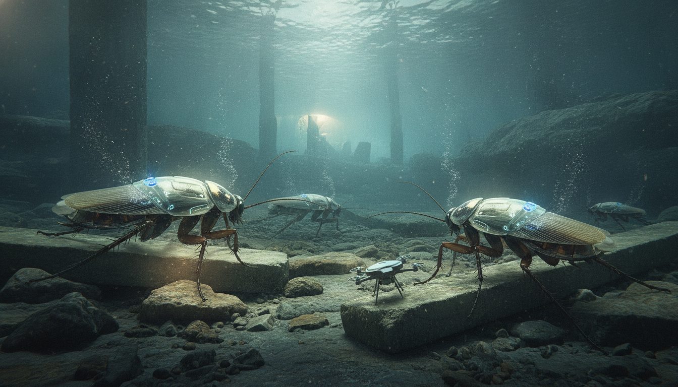 3D-Printed Diving Suits Let Cockroaches Walk Underwater for Hours