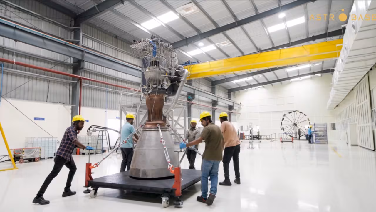 India's Astrobase Unveils Full-Flow Methane Rocket Engine Built With 3D Printing