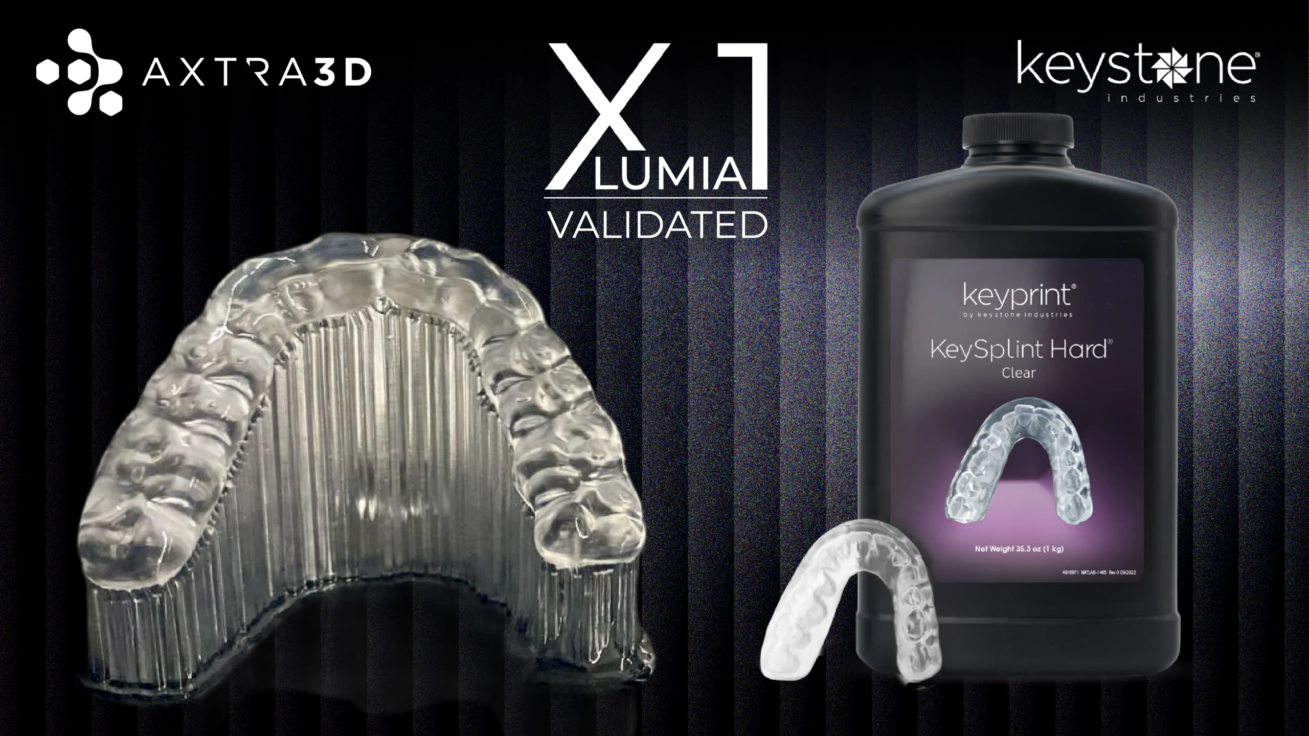 Axtra3D and KeyPrint Launch Biocompatible Dental Resin for Lumia X1