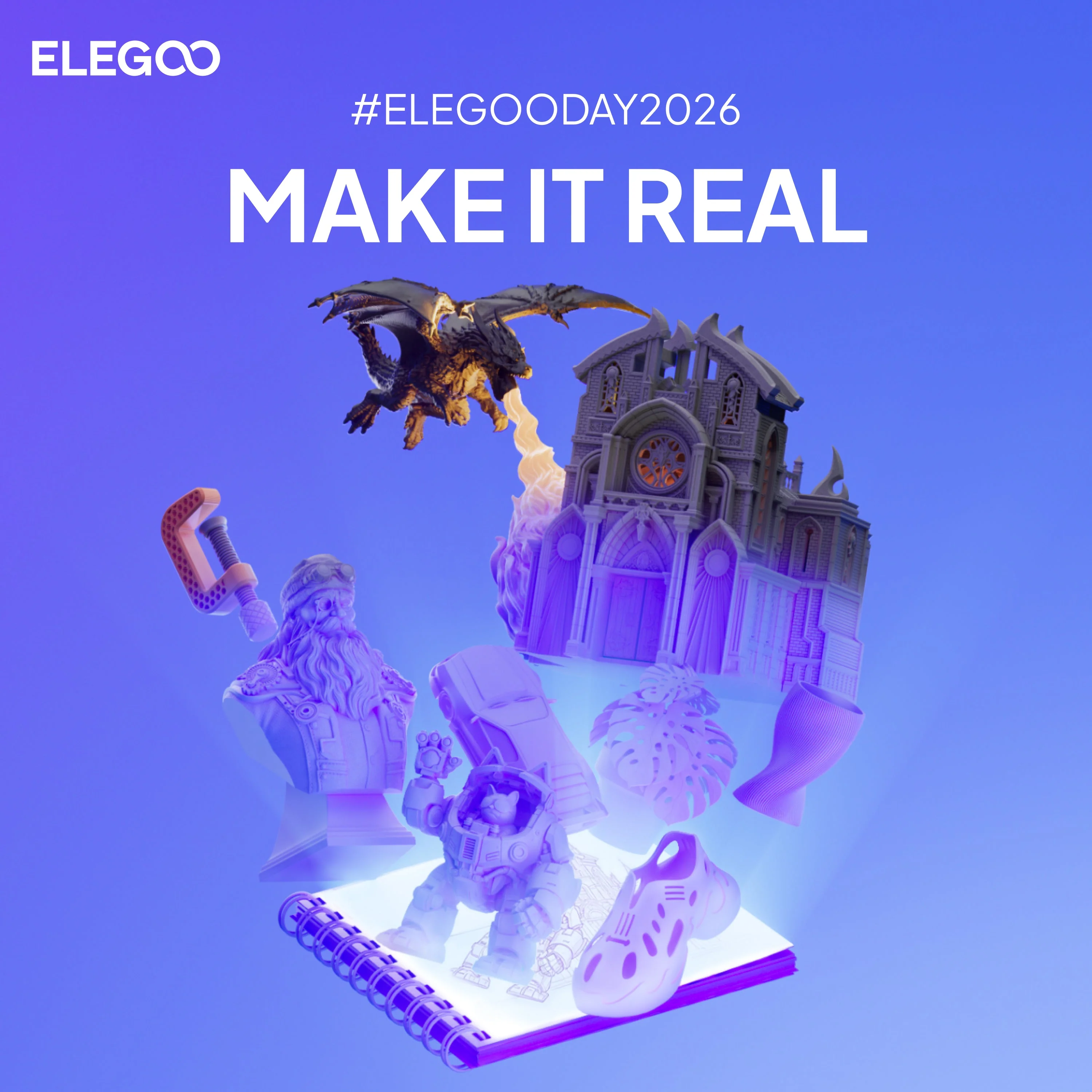 Elegoo Day 2026 Kicks Off With $1M Creator Fund and Up to 54% Off Printers