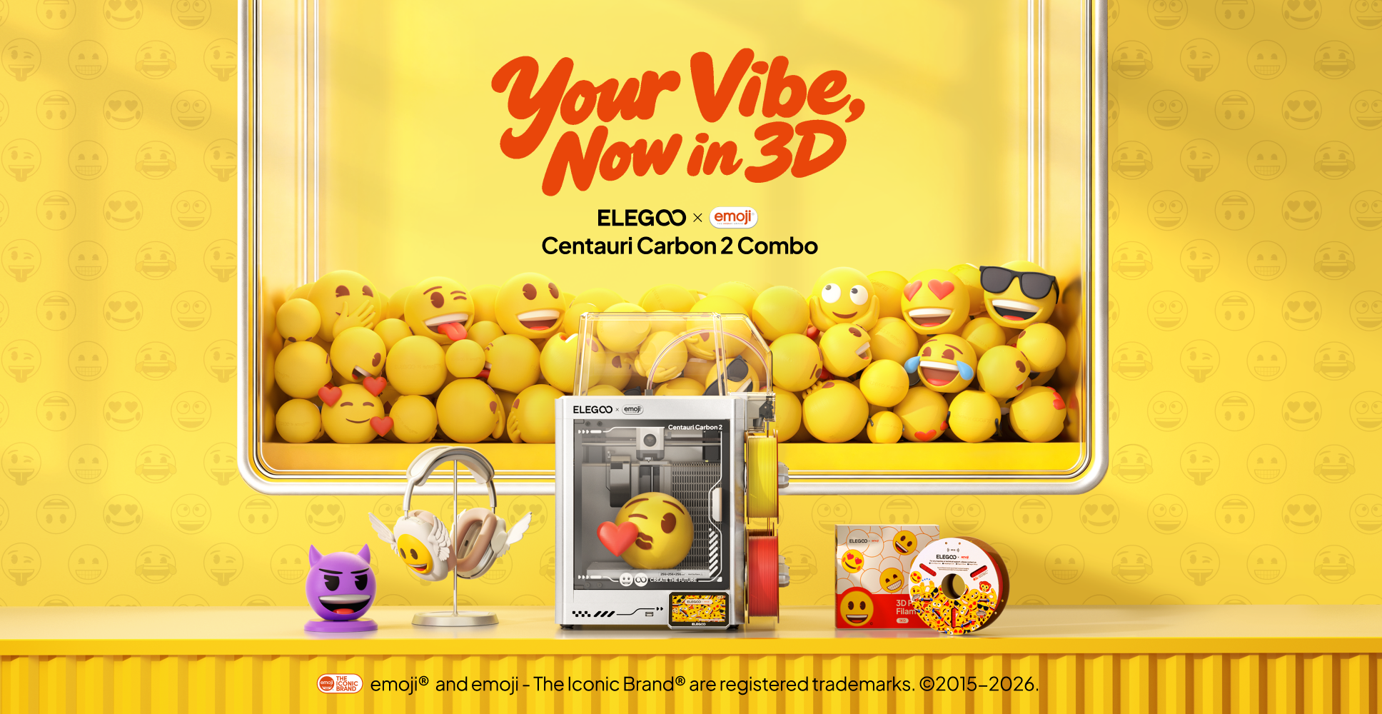ELEGOO Teams Up with emoji® for the World's First Licensed Themed 3D Printer