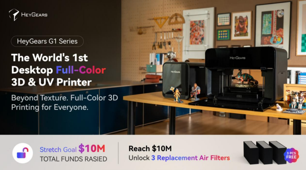 HeyGears G1 Is a Desktop Full-Color 3D and UV Printer