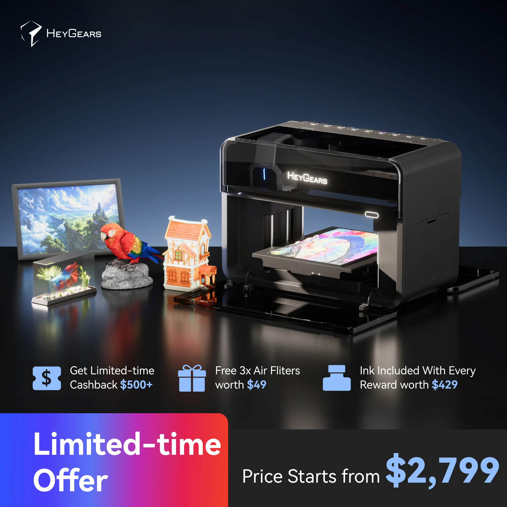 HeyGears G1 Pulls in $14 Million on Kickstarter for Full-Color Desktop 3D Printing
