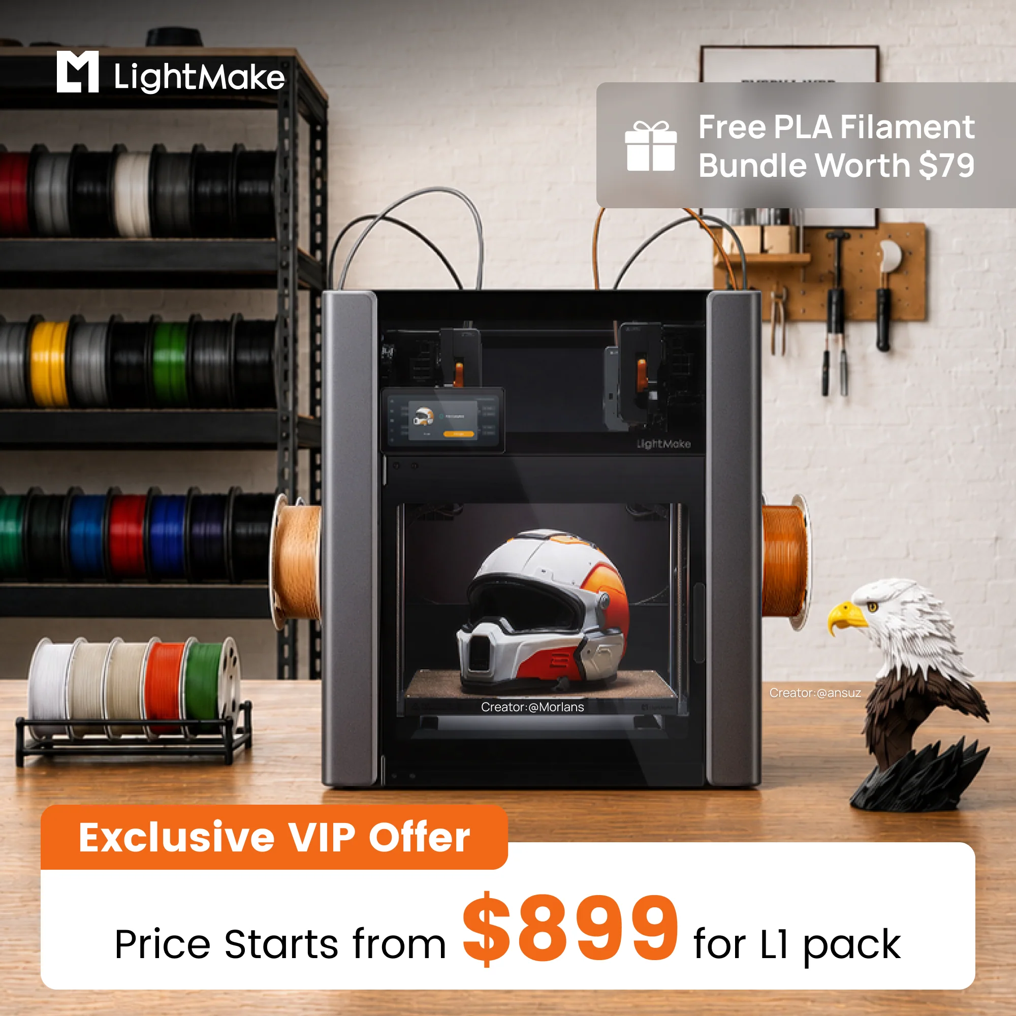 LightMake L4 Promises Four Independent Print Heads for Under $1,100