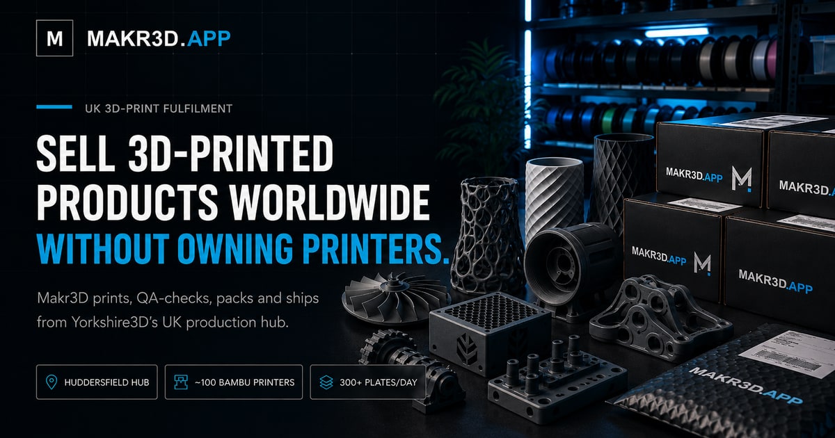 Makr3D Launches Instant Quoting for UK 3D Print Fulfillment
