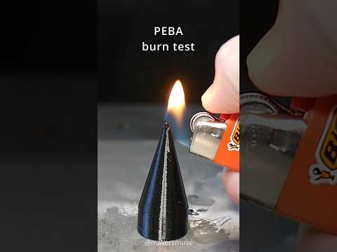PEBA Filament Burns Longer and Hotter Than Expected in Burn Test