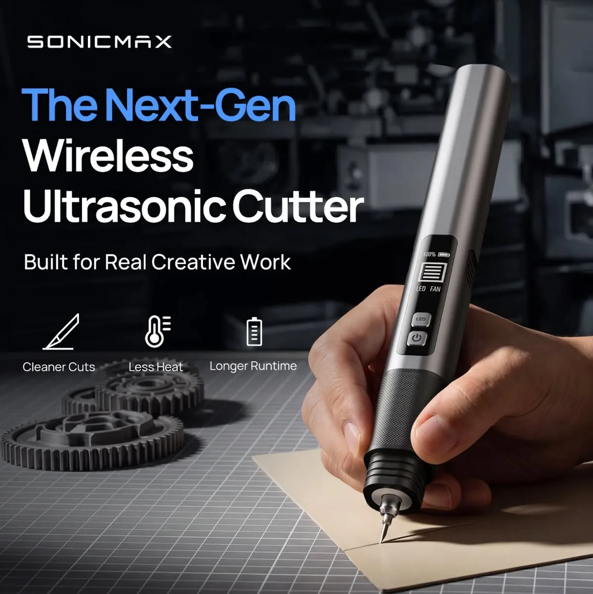 SonicMax Slice 10 Is a Cordless Ultrasonic Cutter for 3D Prints