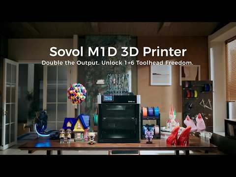 Sovol M1D: seven color IDEX and tool changer printing with almost no purge waste