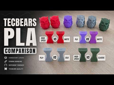 Tecbears PLA Test: Classic vs Matte vs PLA+ vs High Speed